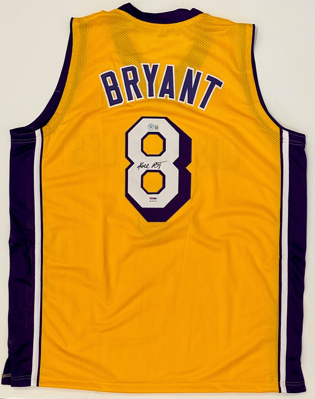 Kobe Bryant Autographed Gold Lakers Jersey - The Autograph Source