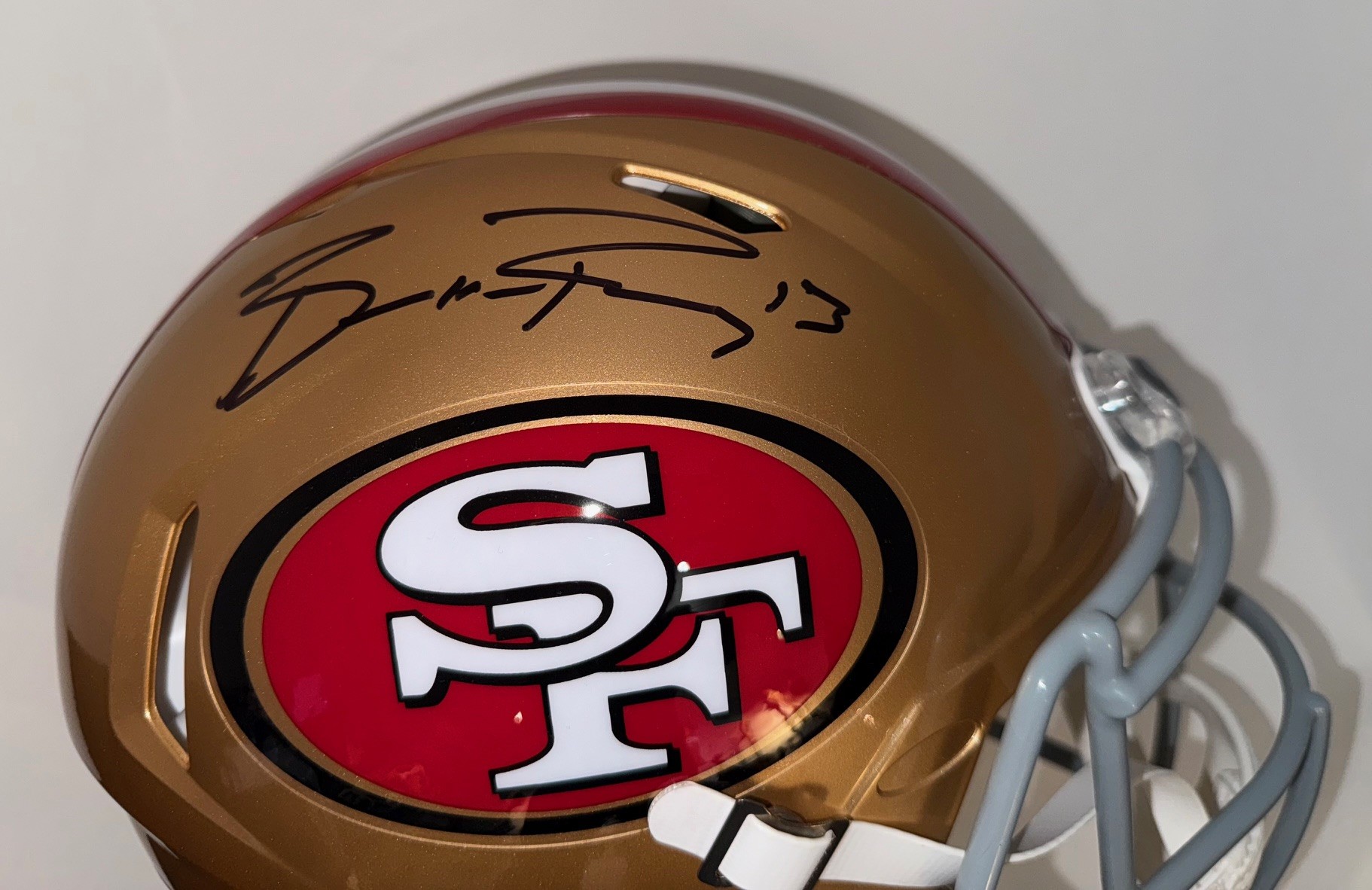 Brock Purdy Signed San Francisco 49ers Football Helmet - Image 4
