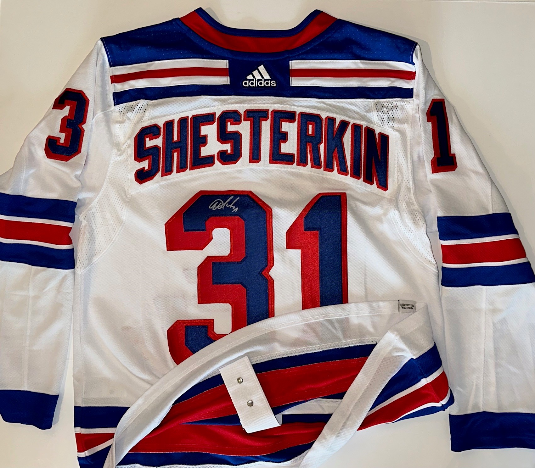 New York Rangers Autographed White adidas Authentic Jersey with Multiple  Signatures