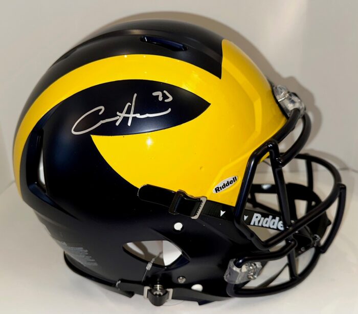 Aidan Hutchinson Signed Michigan Wolverines Speed Authentic Helmet - BAS  +++