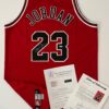 Michael Jordan Autographed Nike Authentic Red Chicago Bulls Jersey - Image 3