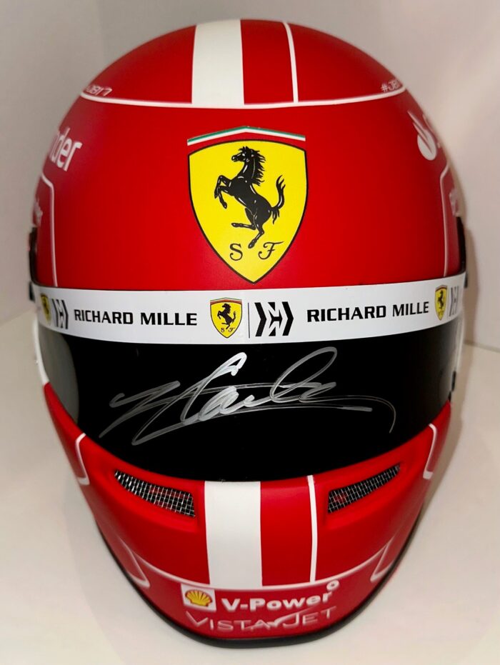 Charles Leclerc Signed Ferrari Full-Size Racing Helmet (Beckett) +++