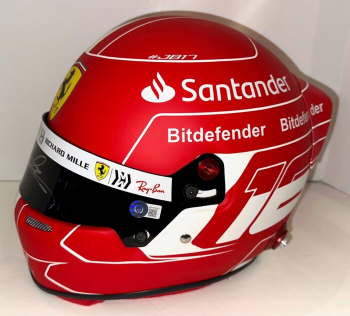 Charles Leclerc Signed Ferrari Full-Size Racing Helmet (Beckett) +++ - Image 4