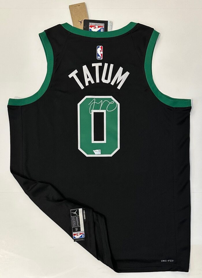 Jayson Tatum Autographed Boston Celtics Nike Swingman Black Jersey - Image 3