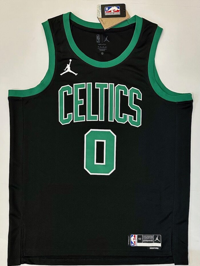 Jayson Tatum Autographed Boston Celtics Nike Swingman Black Jersey - Image 4