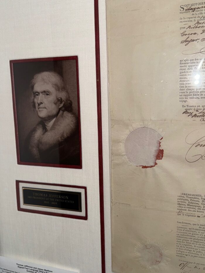 Thomas Jefferson & James Madison Signed Document | DS Ship's Paper Passport - Image 8