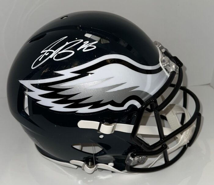 Saquon Barkley Autographed Speed Authentic Eagles Helmet - Image 2