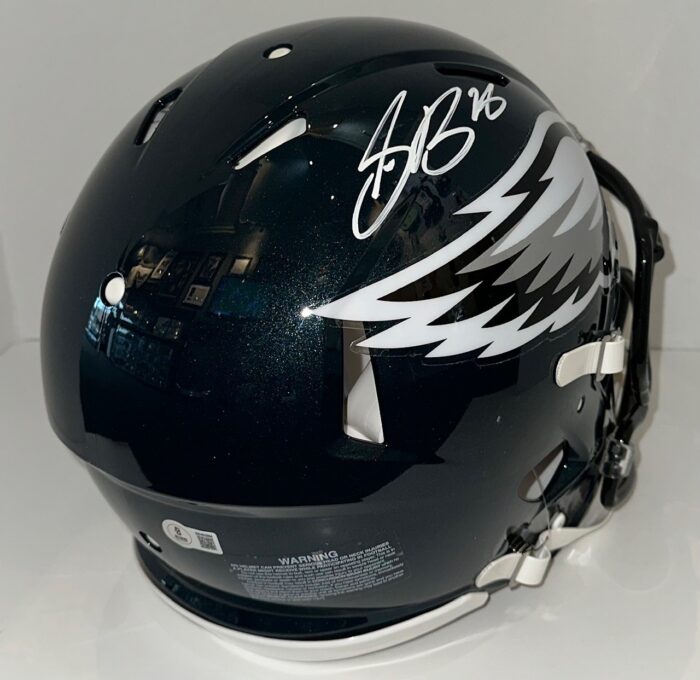 Saquon Barkley Autographed Speed Authentic Eagles Helmet - Image 4