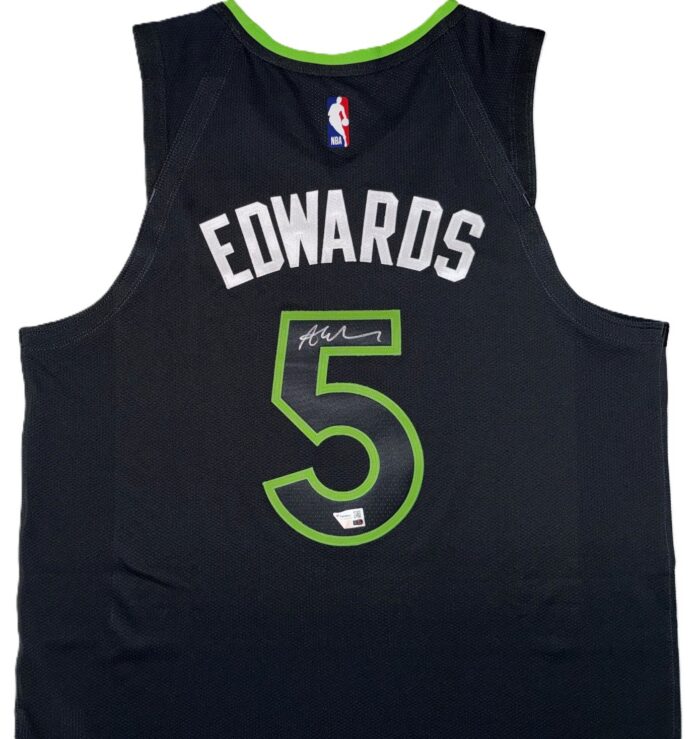 Anthony Edwards Minnesota Timberwolves Autographed Gray Nike