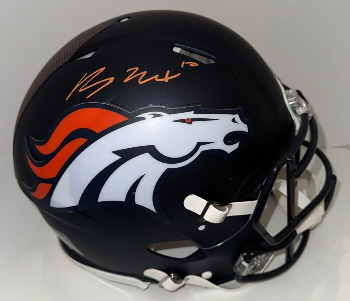 Bo Nix Autographed Denver Broncos Speed Authentic Helmet | Beckett COA