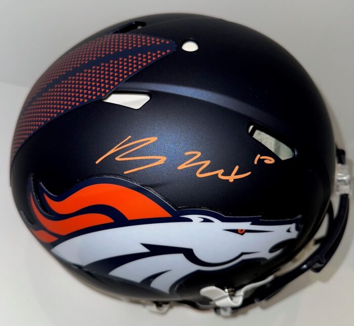 Bo Nix Autographed Denver Broncos Speed Authentic Helmet | Beckett COA - Image 2