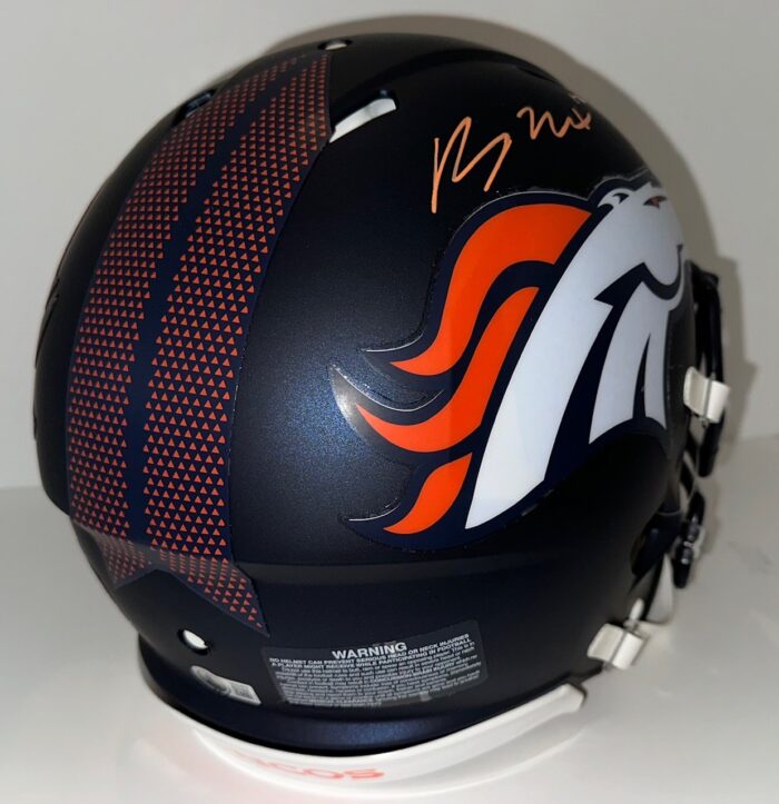 Bo Nix Autographed Denver Broncos Speed Authentic Helmet | Beckett COA - Image 3