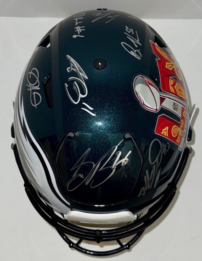 Philadelphia Eagles 2024-25 Super Bowl 59 Champs Team Signed Helmet | SPEEDFLEX AUTHENTIC - Image 4