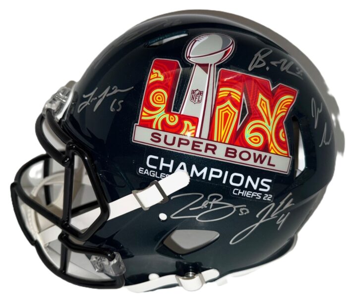 Philadelphia Eagles 2024-25 Super Bowl 59 Champs Team Signed Helmet | SPEED AUTHENTIC - Image 4