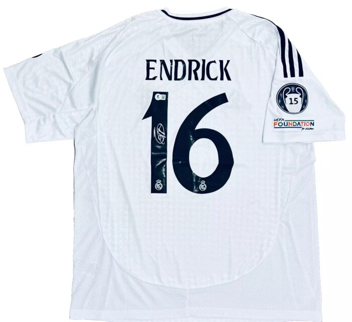 Endrick Moreira Signed Real Madrid Jersey