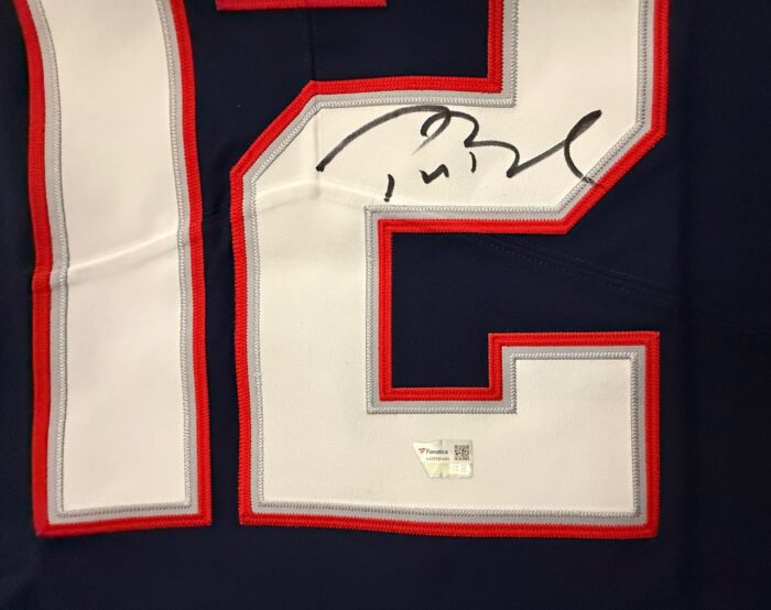 Tom Brady Signed Nike Elite Authentic Blue Patriots Jersey - Image 3