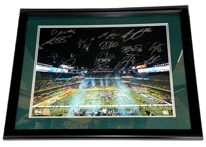 Philadelphia Eagles 2024-25 Super Bowl 59 Champs Team Signed Photo FRAMED