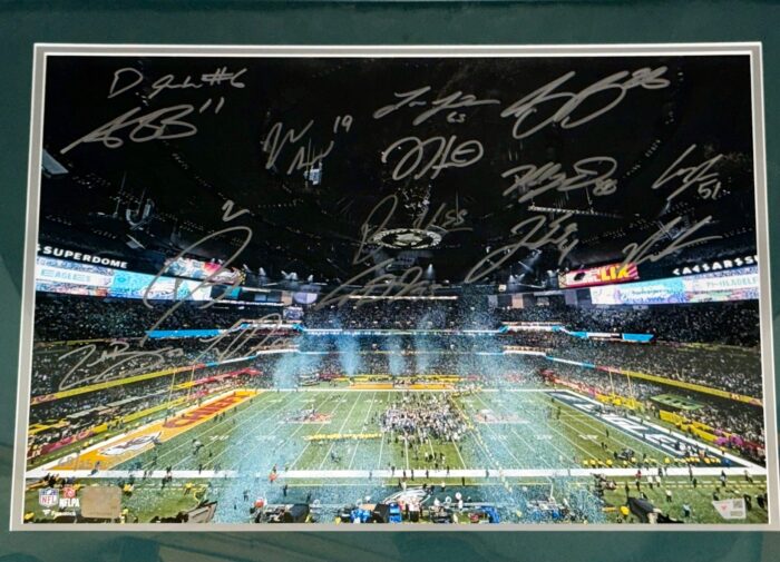 Philadelphia Eagles 2024-25 Super Bowl 59 Champs Team Signed Photo FRAMED - Image 2
