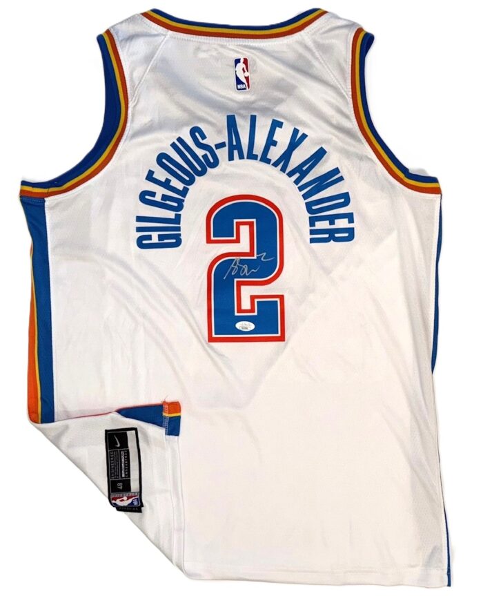 Shai Gilgeous-Alexander SGA Signed OKC Thunder Nike Jersey (White) - Image 3