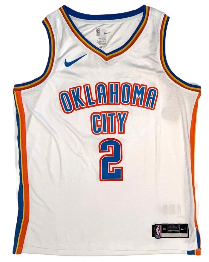 Shai Gilgeous-Alexander SGA Signed OKC Thunder Nike Jersey (White) - Image 4