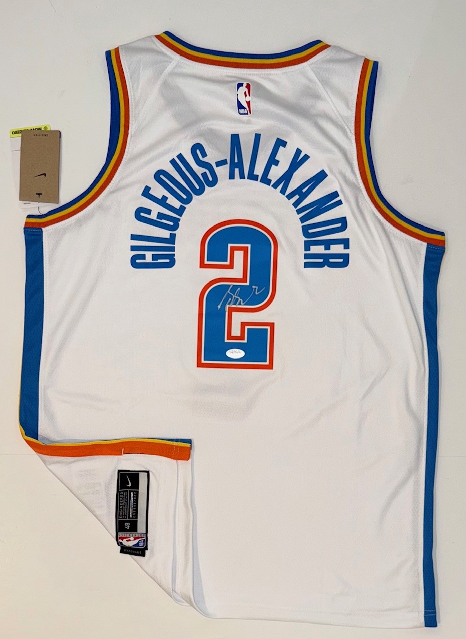 Shai Gilgeous-Alexander SGA Signed OKC Thunder Nike Jersey (White #2)