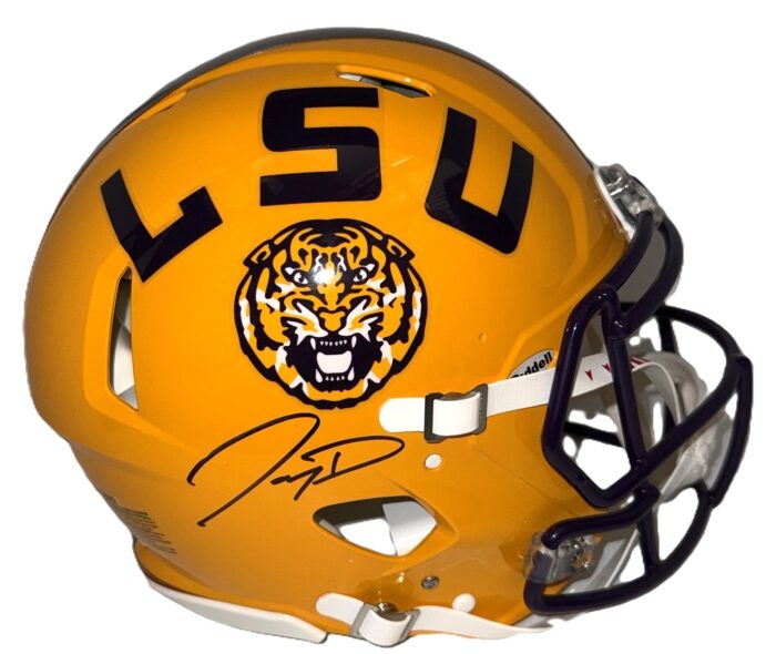 Jayden Daniels Signed Speed Authentic LSU Tigers Helmet