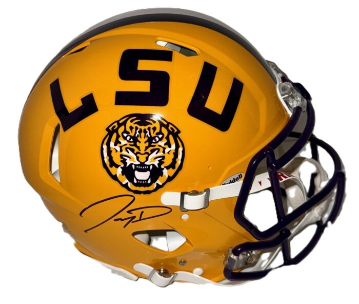 Jayden Daniels Signed Speed Authentic LSU Tigers Helmet - Image 4