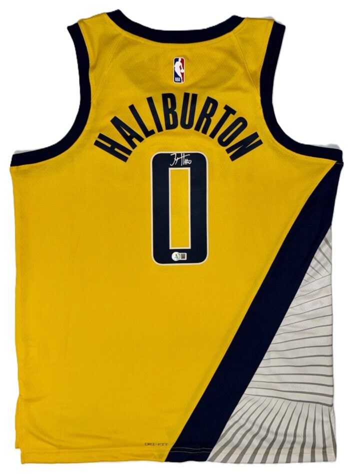 Tyrese Haliburton Signed Indiana Pacers Jersey Yellow