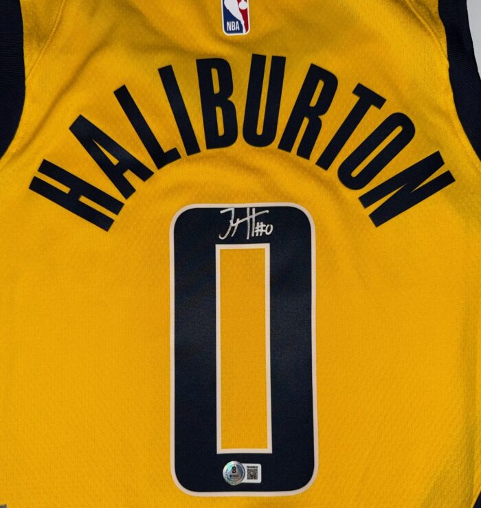 Tyrese Haliburton Signed Indiana Pacers Jersey Yellow - Image 5