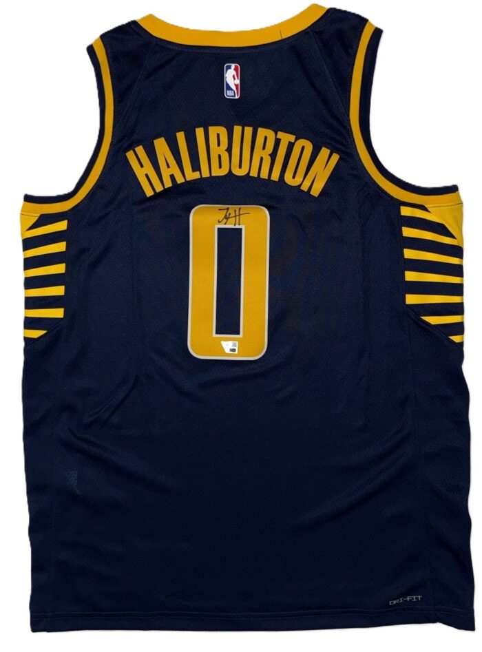 Tyrese Haliburton Signed Indiana Pacers Jersey Navy