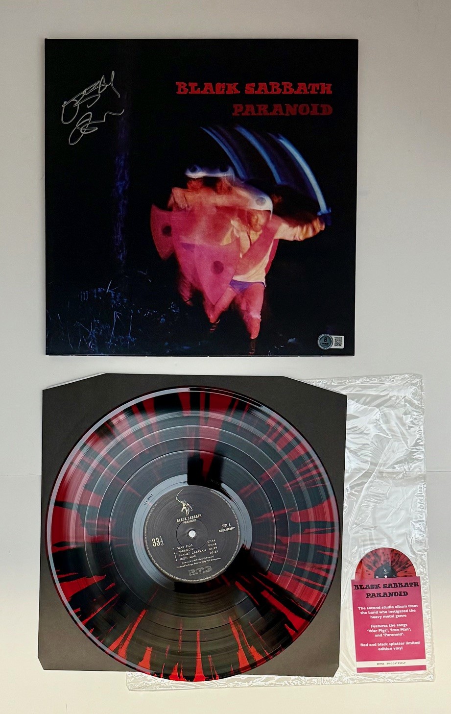 Ozzy Osbourne Signed Black Sabbath Paranoid Vinyl Record