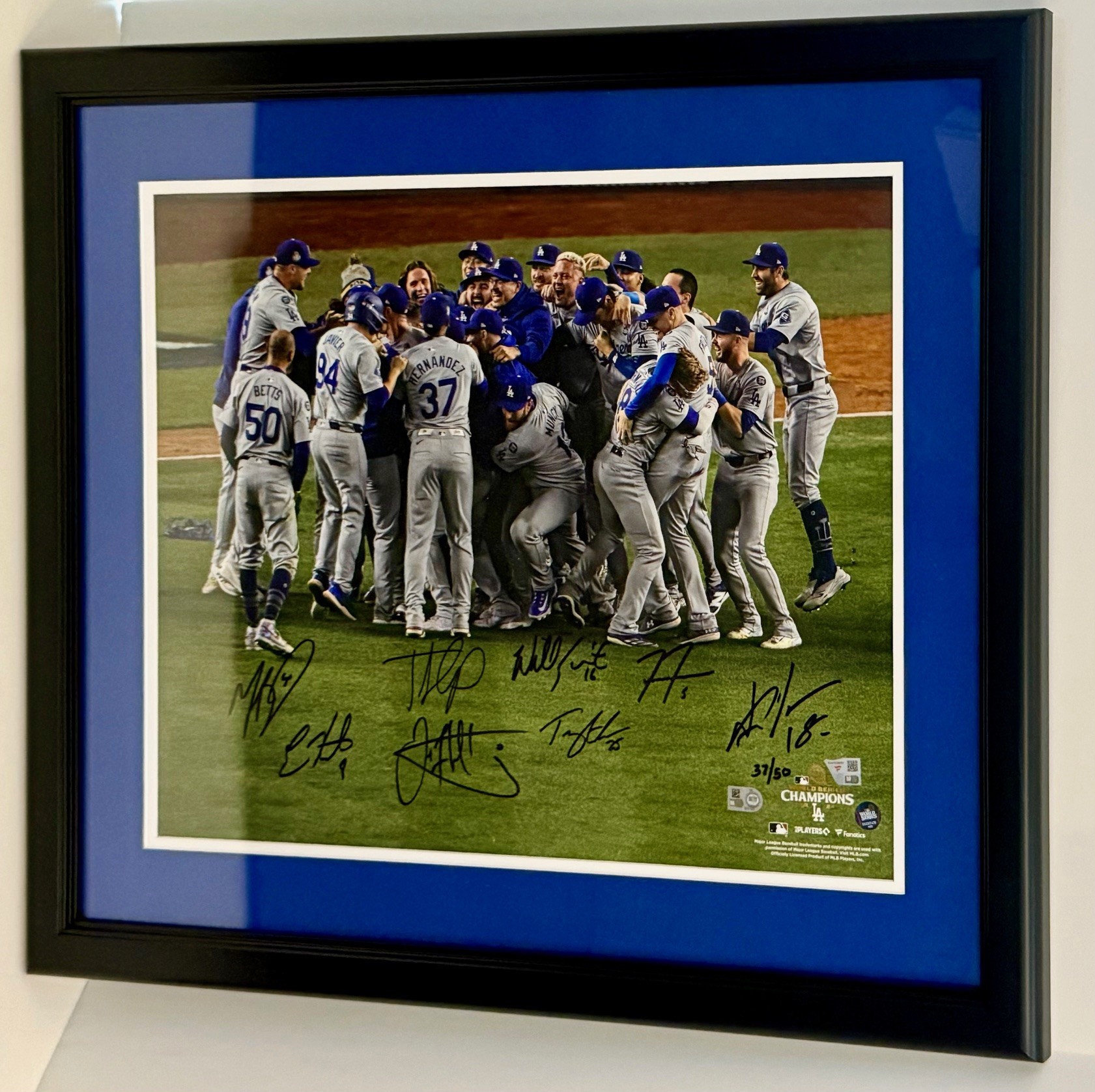 LA Dodgers 2024 World Series Champs Team Signed Photograph - Image 2
