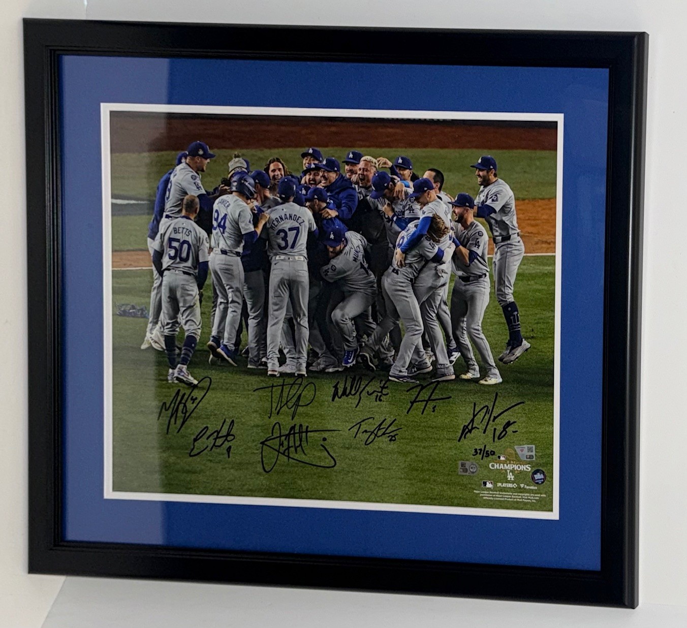 LA Dodgers 2024 World Series Champs Team Signed Photograph - Image 5